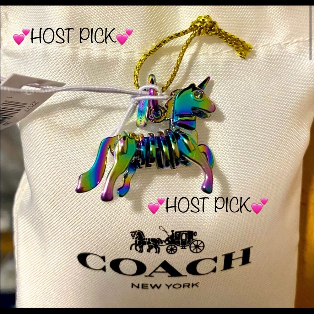 🥳HP🥳 NWT Coach jewerly unicorn charm bracelet